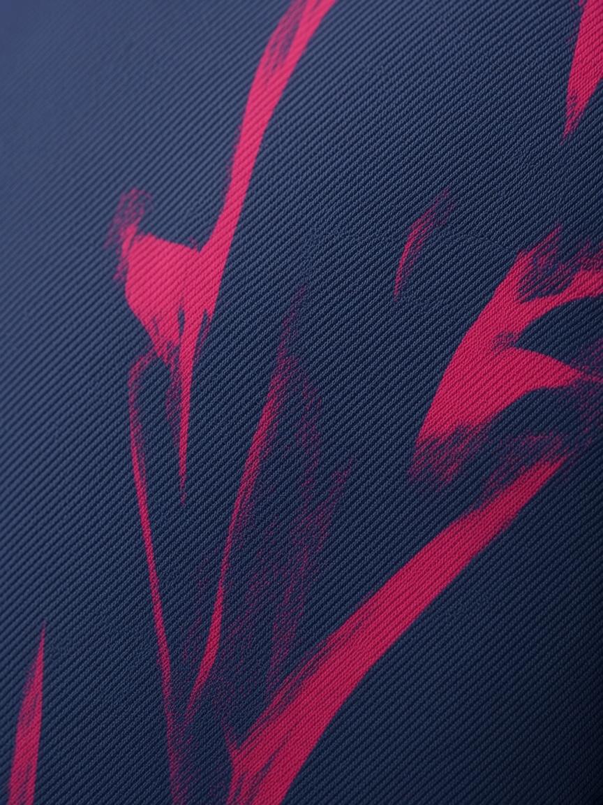 Ink / Magenta Brushstroke Track Jacket, fabric close-up