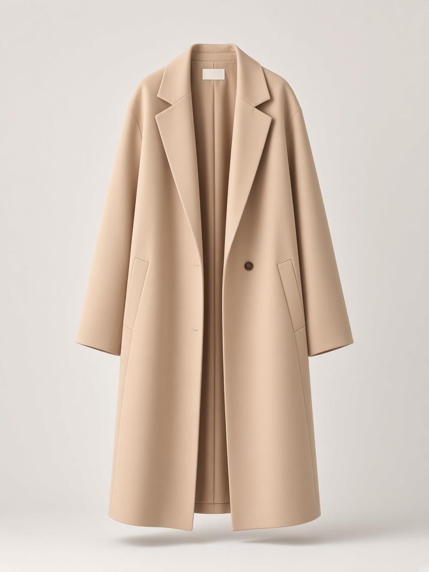 Oat Draped Overcoat, front view