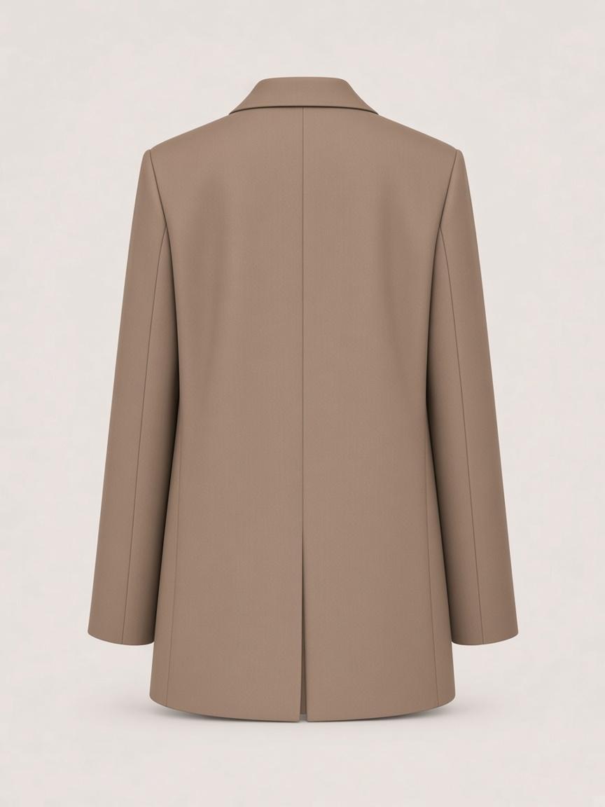 Taupe Oversized Blazer, back view