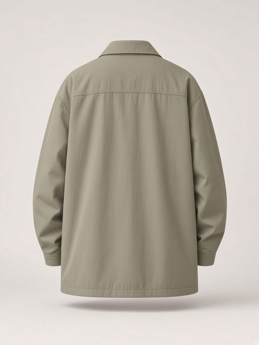 Sage Utility Overshirt, back view