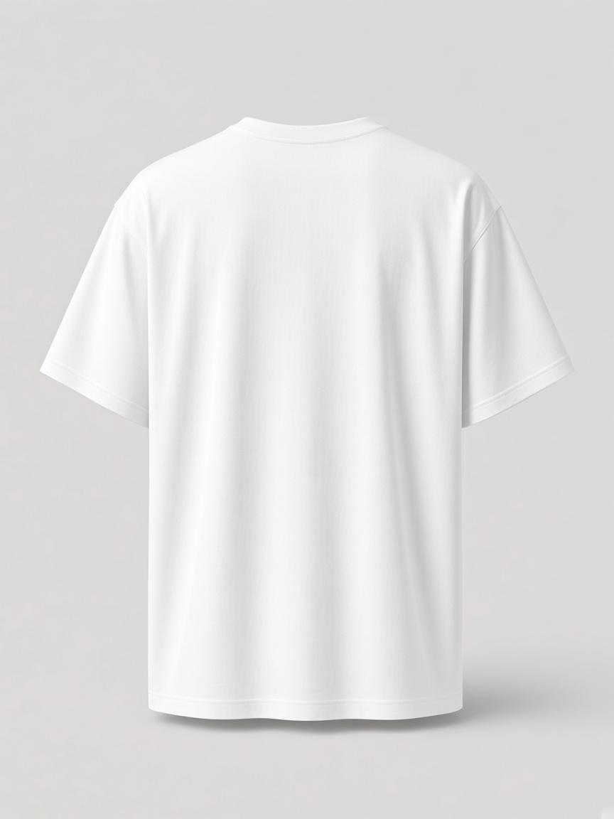 Optic White Boxy Tee, back view