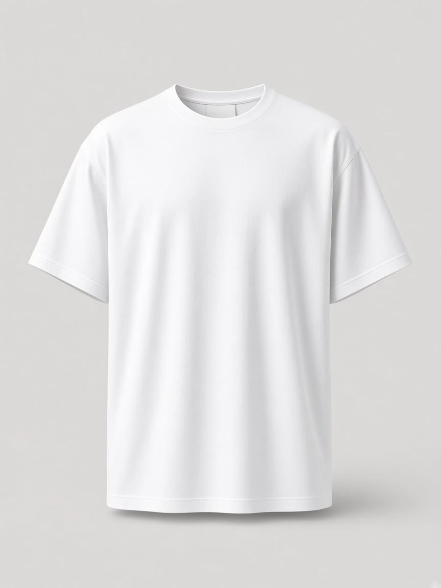 Optic White Boxy Tee, front view