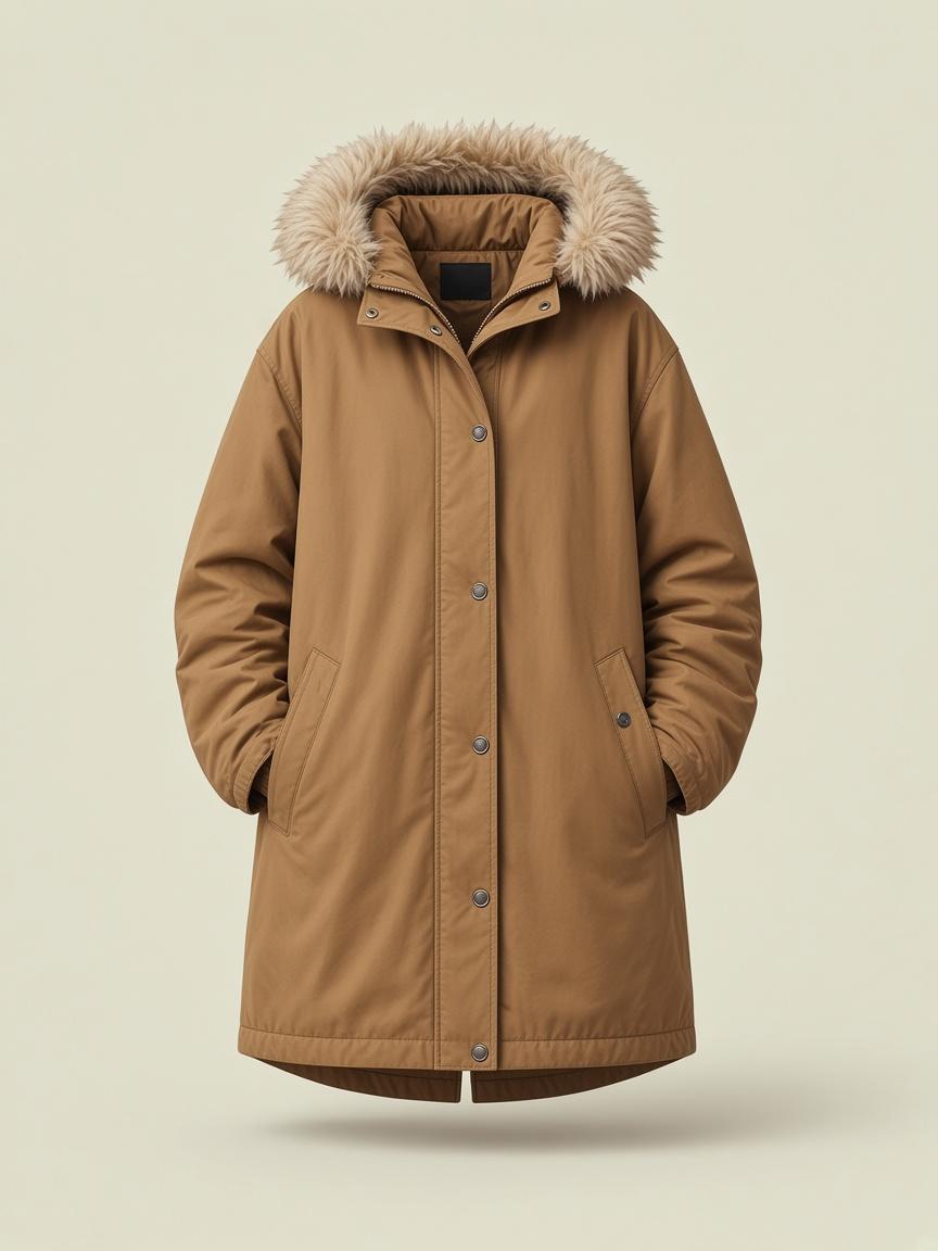 Tobacco Snap Parka, front view