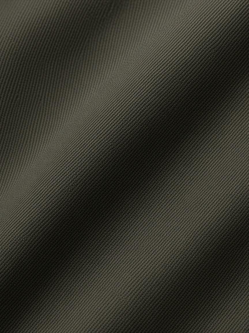 Black Olive Hooded Field Jacket, fabric close-up